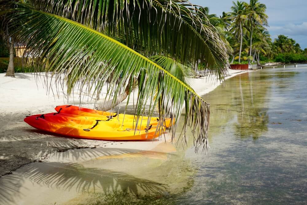 Kayaks on the Beach - Ambergris Caye, Belize