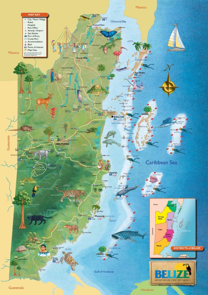 belize of map