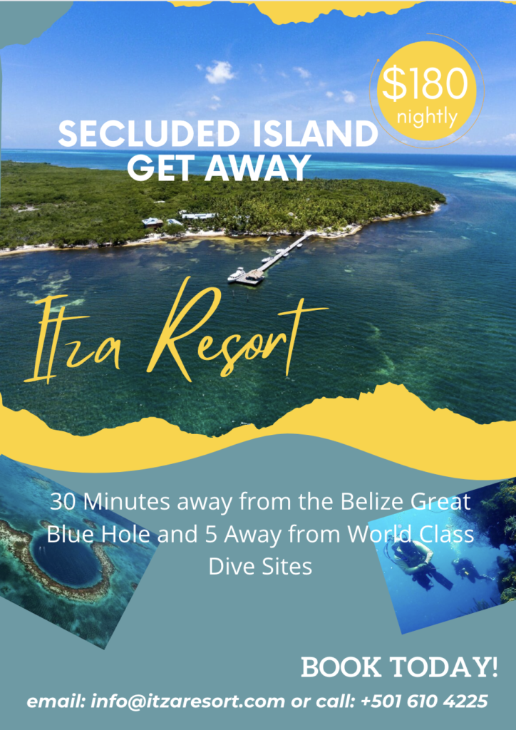 secluded island resort in belize